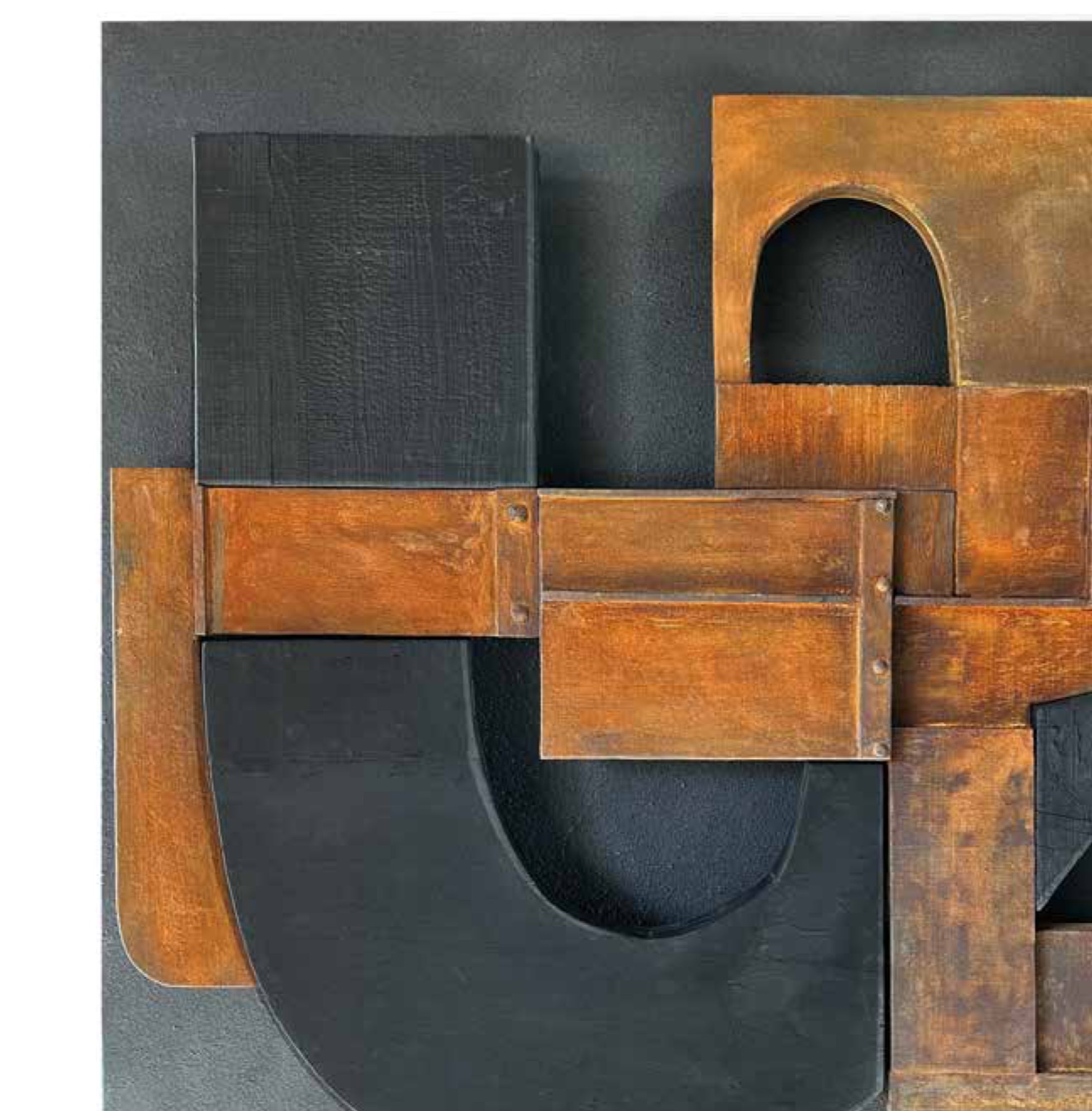 Adriano Piu, Movimento interlocutorio (Erosione Sincrona), tecnica mista su tavola, 120 x 120 cm, 2026.