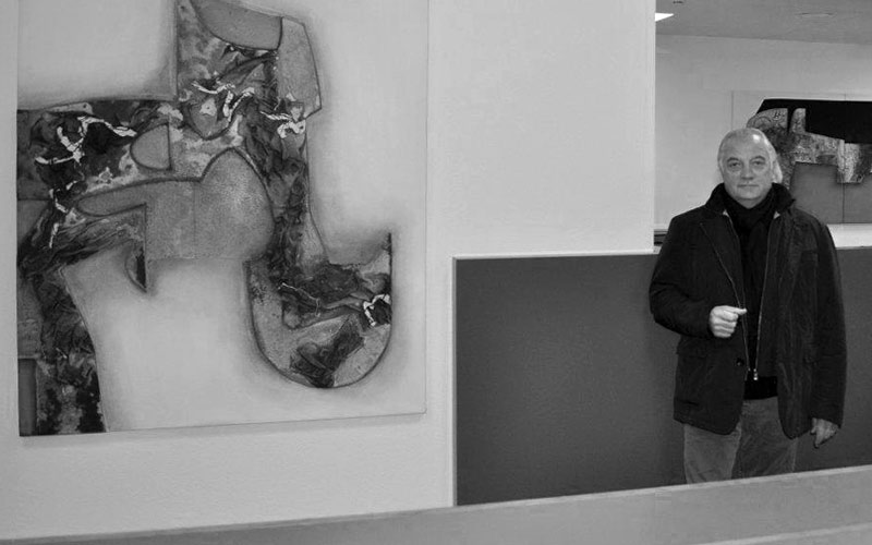 Ritratto di Adriano Piu, artista friulano.